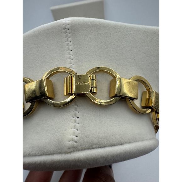 J. Crew Pink & Green Gold Block Chain Necklace - Picture 5 of 6